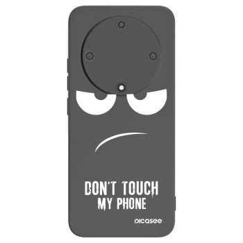 Picasee silikonski črni ovitek za Honor Magic5 Lite 5G - Don't Touch My Phone