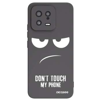 Picasee silikonski črni ovitek za Xiaomi 13 - Don't Touch My Phone