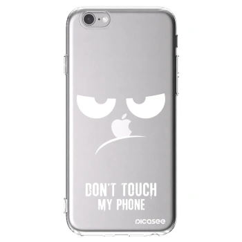 Picasee silikonski prozorni ovitek za Apple iPhone 6/6S - Don't Touch My Phone