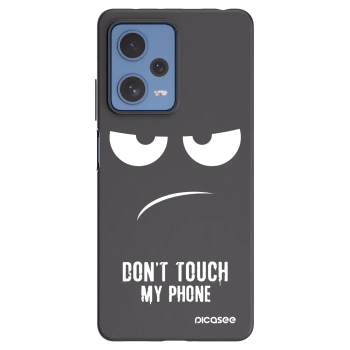 Picasee silikonski črni ovitek za Xiaomi Redmi Note 12 Pro 5G - Don't Touch My Phone