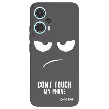 Picasee silikonski črni ovitek za Xiaomi Poco F5 - Don't Touch My Phone