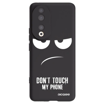 Picasee silikonski črni ovitek za Honor 90 5G - Don't Touch My Phone
