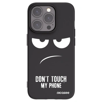 Picasee silikonski črni ovitek za Apple iPhone 15 Pro - Don't Touch My Phone