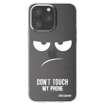Picasee silikonski prozorni ovitek za Apple iPhone 15 Pro Max - Don't Touch My Phone