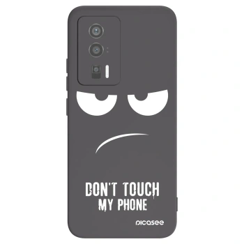 Picasee silikonski črni ovitek za Xiaomi Poco F5 Pro 5G - Don't Touch My Phone