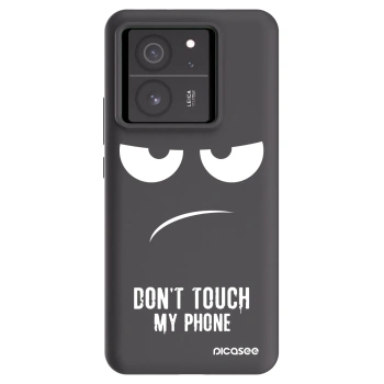 Picasee silikonski črni ovitek za Xiaomi 13T - Don't Touch My Phone