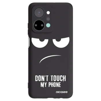 Picasee silikonski črni ovitek za Honor X7a - Don't Touch My Phone