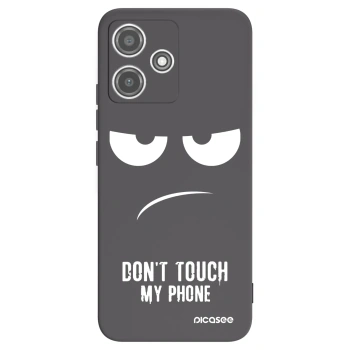 Picasee silikonski črni ovitek za Xiaomi Redmi 12 5G - Don't Touch My Phone