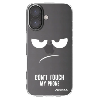 Picasee silikonski prozorni ovitek za Apple iPhone 16 - Don't Touch My Phone