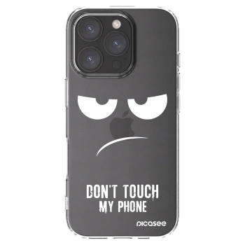 Picasee silikonski prozorni ovitek za Apple iPhone 16 Pro - Don't Touch My Phone
