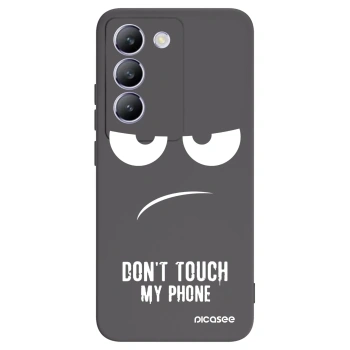 Picasee silikonski črni ovitek za Vivo V40 SE 5G - Don't Touch My Phone