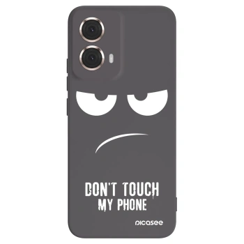 Picasee silikonski črni ovitek za Motorola Moto G85 - Don't Touch My Phone