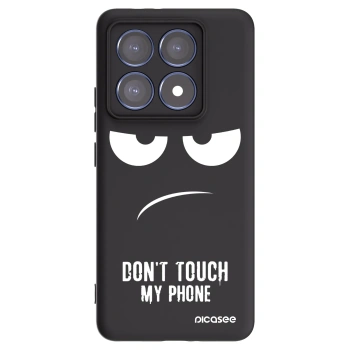 Picasee silikonski črni ovitek za Xiaomi 14T Pro - Don't Touch My Phone