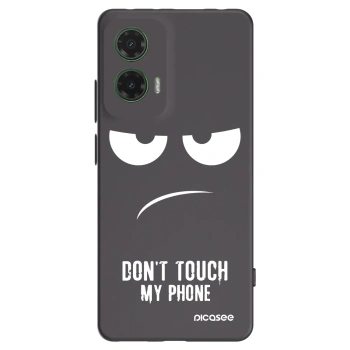 Picasee silikonski črni ovitek za Motorola Moto G35 5G - Don't Touch My Phone