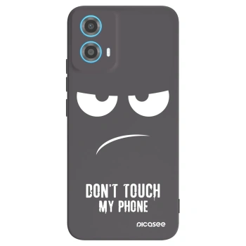 Picasee silikonski črni ovitek za Motorola Moto G34 5G - Don't Touch My Phone