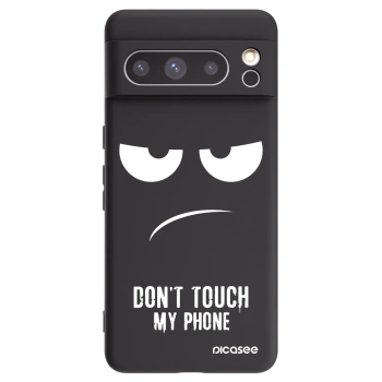 Picasee silikonski črni ovitek za Google Pixel 8 Pro - Don't Touch My Phone