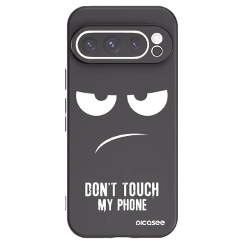 Picasee silikonski črni ovitek za Google Pixel 9 Pro - Don't Touch My Phone