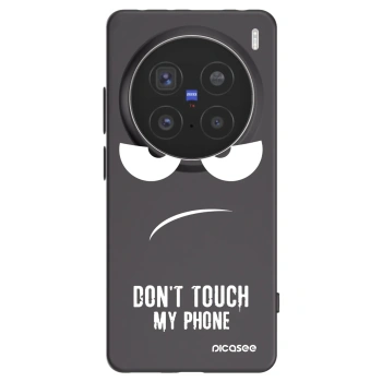 Picasee silikonski črni ovitek za Vivo X200 Pro - Don't Touch My Phone