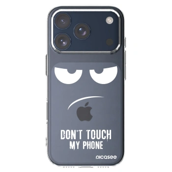 Picasee silikonski prozorni ovitek za Apple iPhone 17 Pro - Don't Touch My Phone