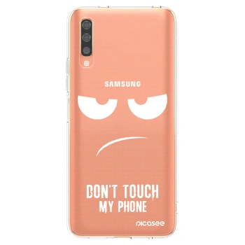 Picasee silikonski prozorni ovitek za Samsung Galaxy A70 A705F - Don't Touch My Phone
