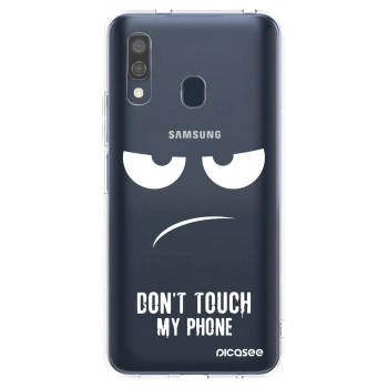 Picasee silikonski prozorni ovitek za Samsung Galaxy A40 A405F - Don't Touch My Phone