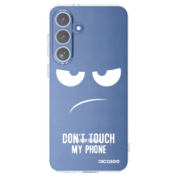 Picasee silikonski prozorni ovitek za Samsung Galaxy S25 FE 5G - Don't Touch My Phone