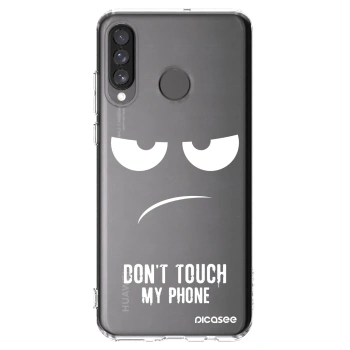 Picasee silikonski prozorni ovitek za Huawei P30 Lite - Don't Touch My Phone