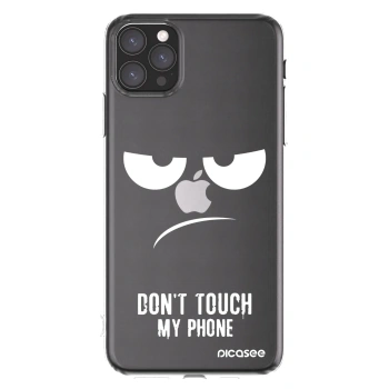Picasee silikonski prozorni ovitek za Apple iPhone 11 Pro Max - Don't Touch My Phone