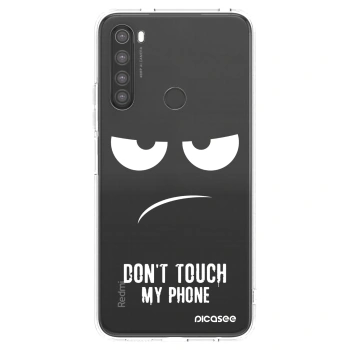 Picasee silikonski prozorni ovitek za Xiaomi Redmi Note 8 - Don't Touch My Phone