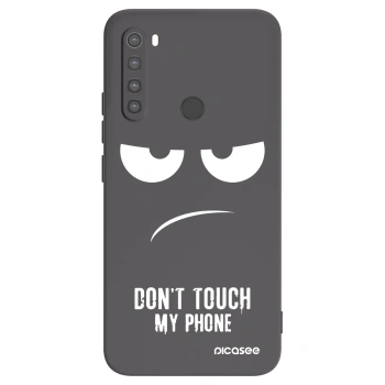 Picasee silikonski črni ovitek za Xiaomi Redmi Note 8 - Don't Touch My Phone