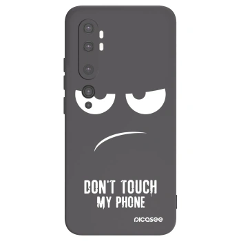Picasee silikonski črni ovitek za Xiaomi Mi Note 10 (Pro) - Don't Touch My Phone