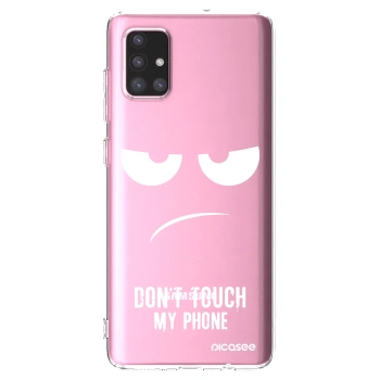 Picasee silikonski prozorni ovitek za Samsung Galaxy A71 A715F - Don't Touch My Phone
