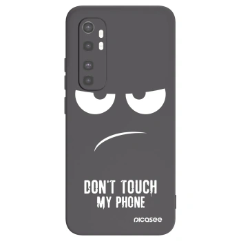 Picasee silikonski črni ovitek za Xiaomi Mi Note 10 Lite - Don't Touch My Phone