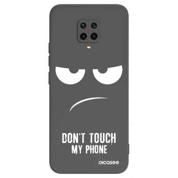 Picasee silikonski črni ovitek za Xiaomi Redmi Note 9S - Don't Touch My Phone
