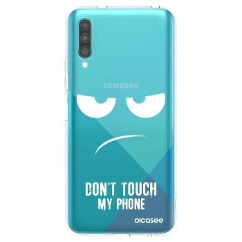 Picasee silikonski prozorni ovitek za Samsung Galaxy A30s A307F - Don't Touch My Phone