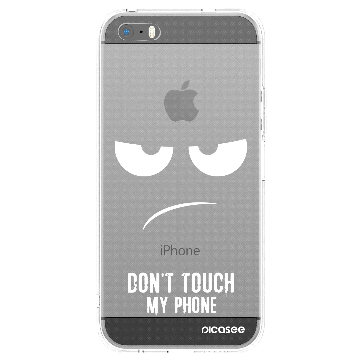 Picasee silikonski prozorni ovitek za Apple iPhone 5/5S/SE - Don't Touch My Phone