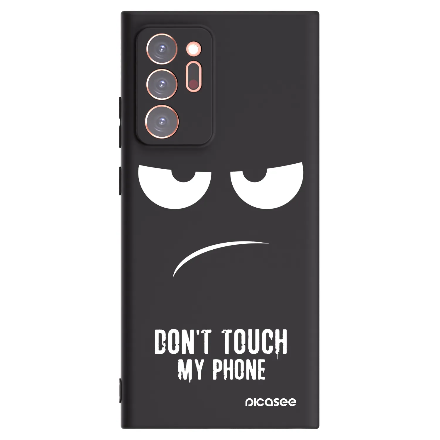 Picasee silikonski črni ovitek za Samsung Galaxy Note 20 Ultra - Don't Touch My Phone