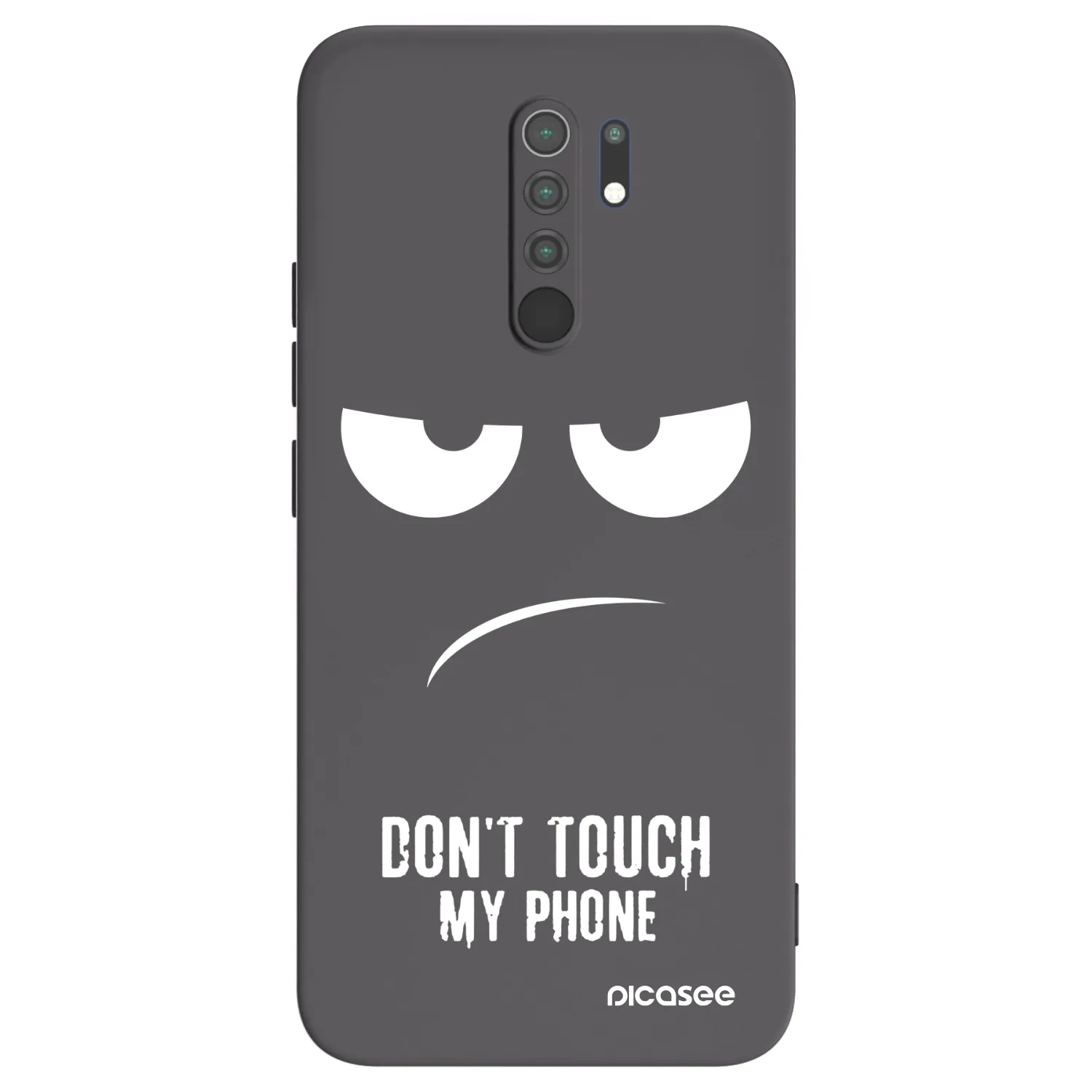 Picasee silikonski črni ovitek za Xiaomi Redmi 9 - Don't Touch My Phone