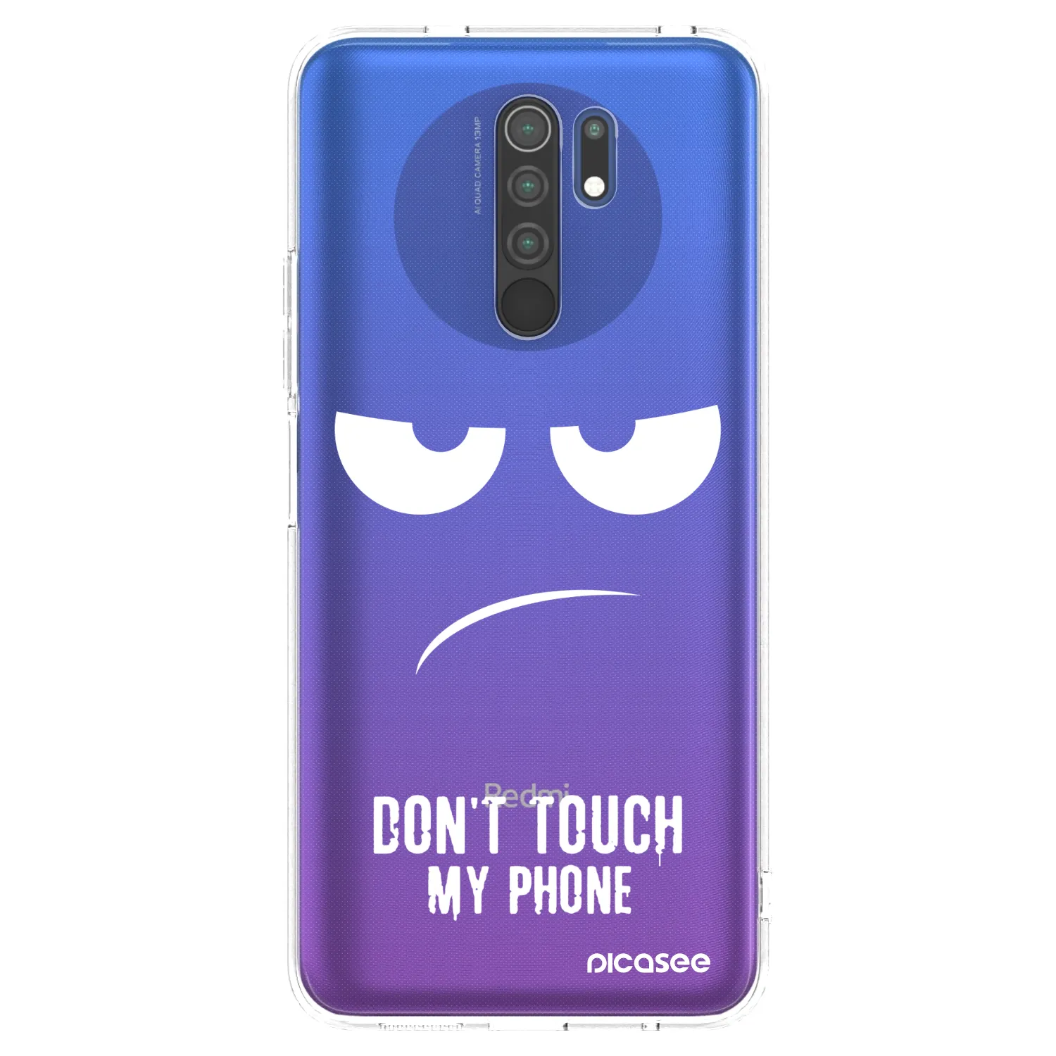 Picasee silikonski prozorni ovitek za Xiaomi Redmi 9 - Don't Touch My Phone