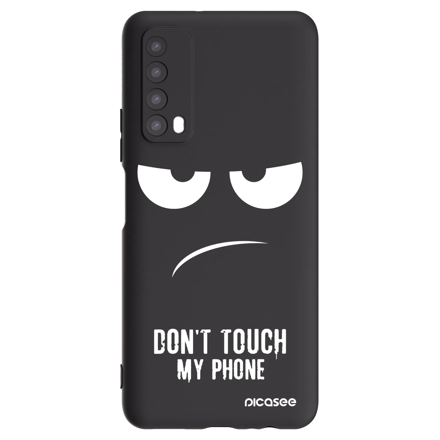 Picasee silikonski črni ovitek za Huawei P Smart 2021 - Don't Touch My Phone