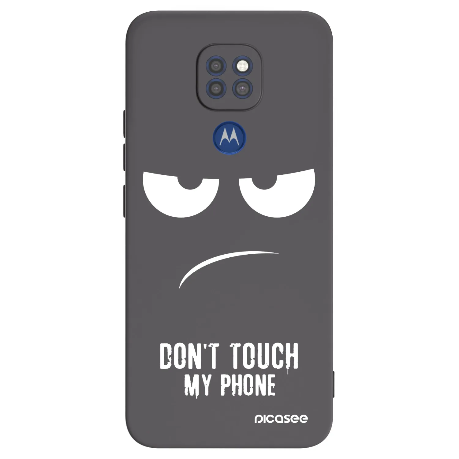 Picasee silikonski črni ovitek za Motorola Moto G9 Play - Don't Touch My Phone