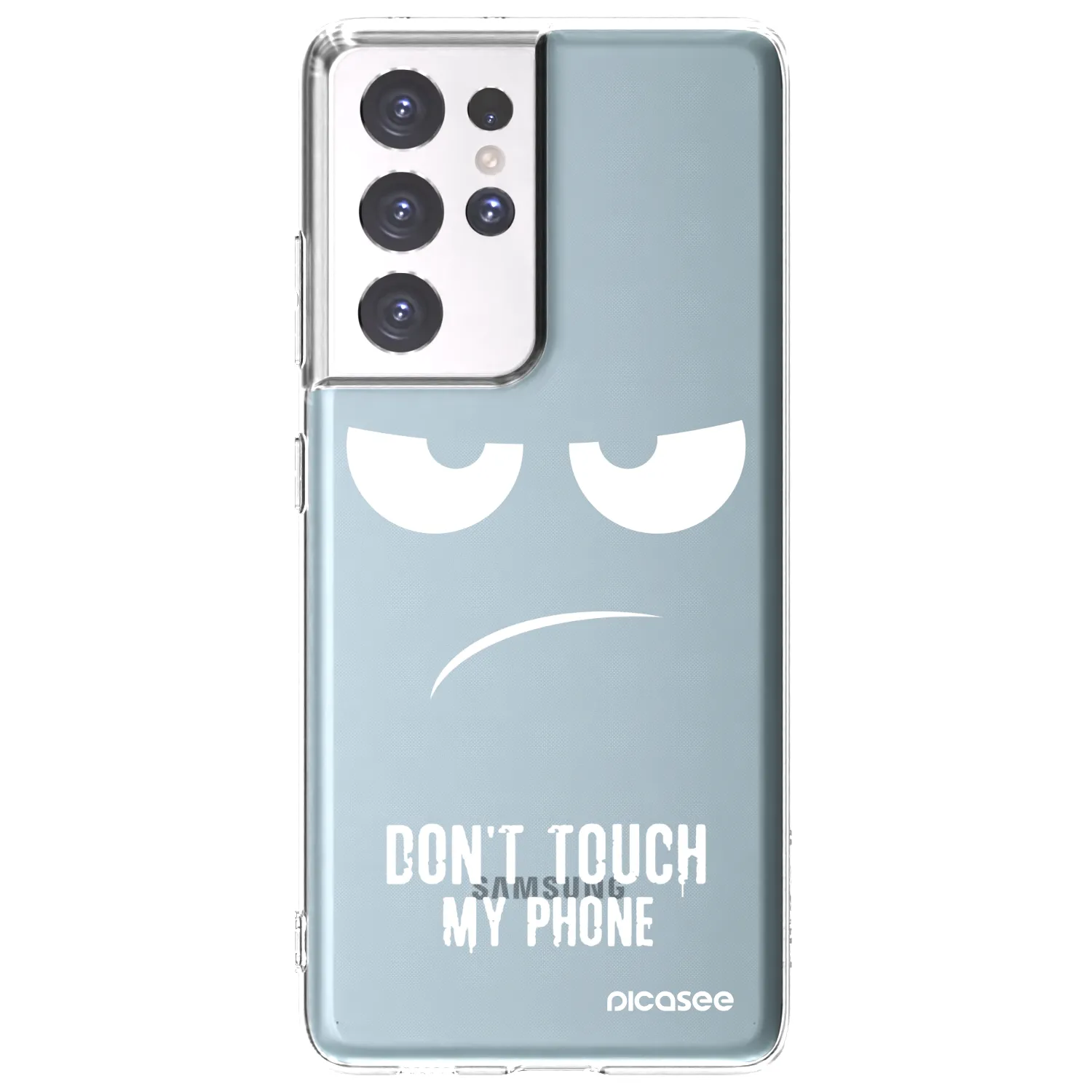 Picasee silikonski prozorni ovitek za Samsung Galaxy S21 Ultra 5G G998B - Don't Touch My Phone