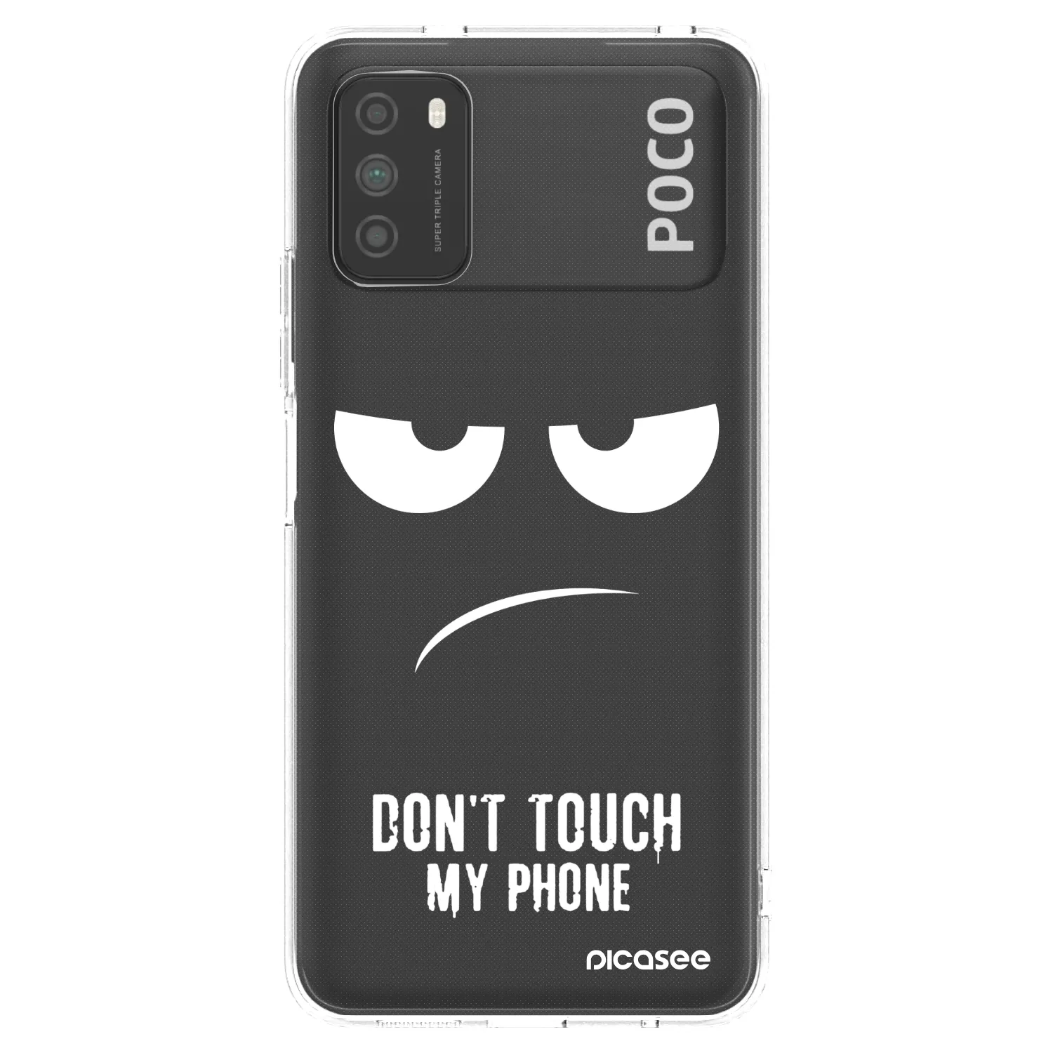 Picasee silikonski prozorni ovitek za Xiaomi Poco M3 - Don't Touch My Phone