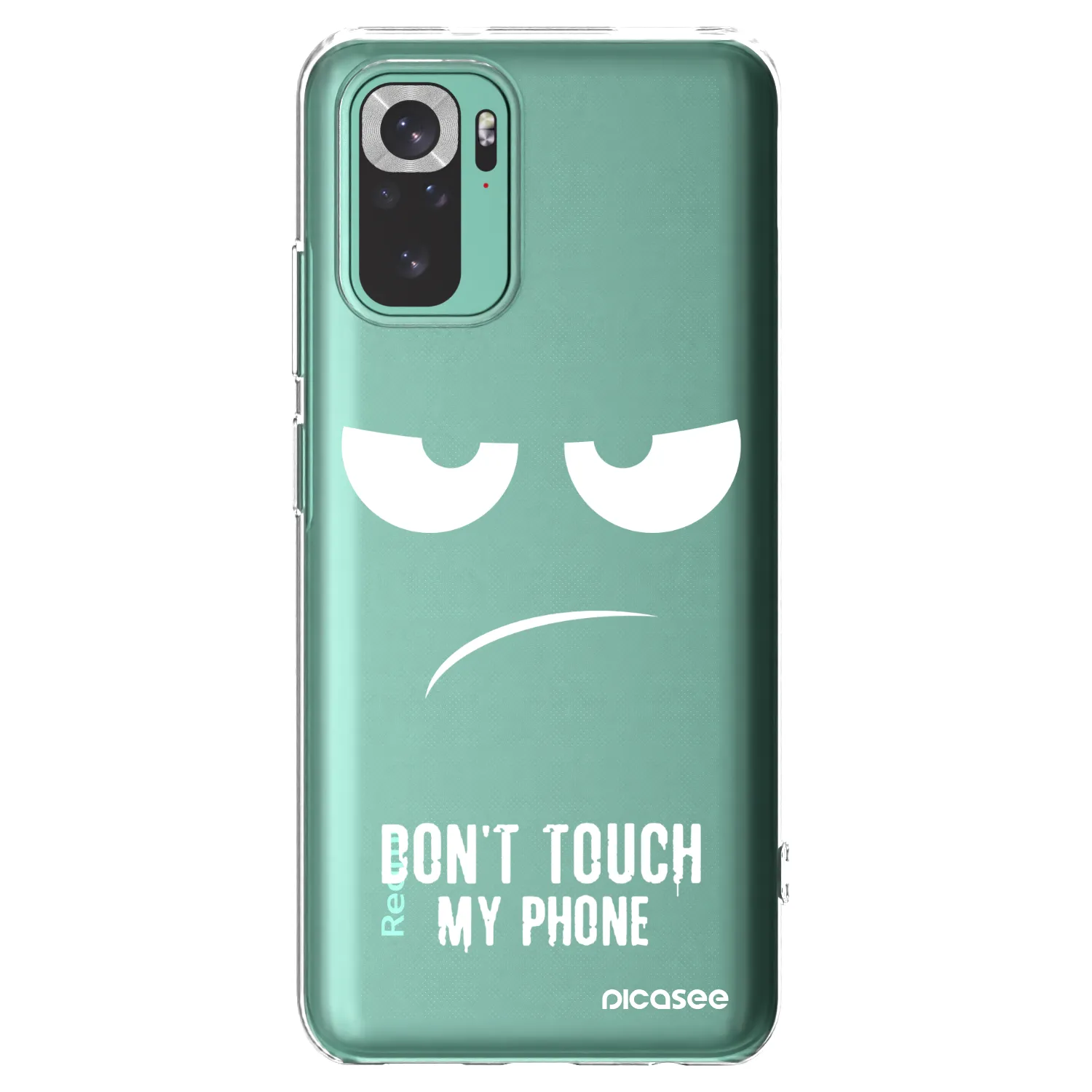 Picasee silikonski prozorni ovitek za Xiaomi Redmi Note 10 Pro - Don't Touch My Phone