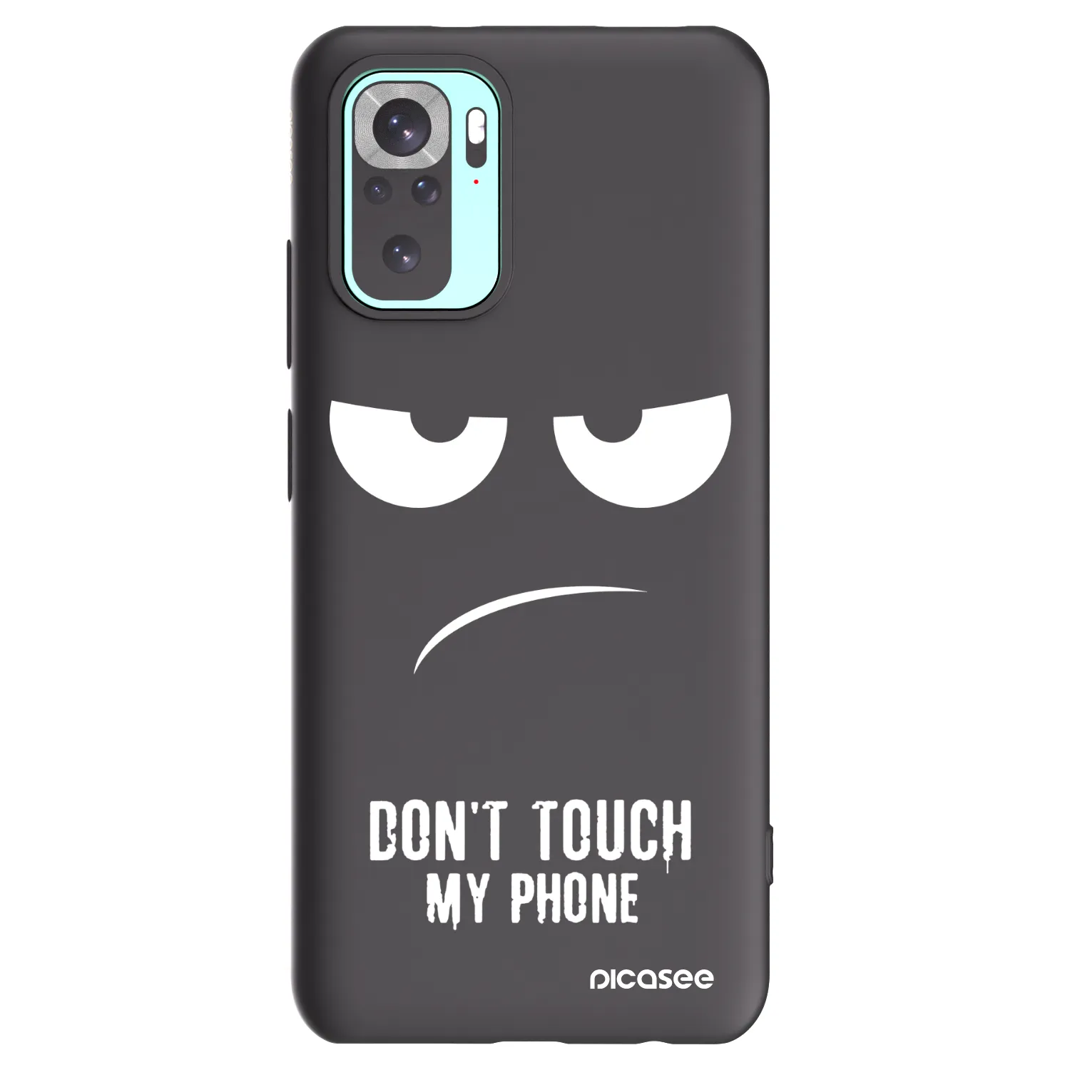 Picasee silikonski črni ovitek za Xiaomi Redmi Note 10 Pro - Don't Touch My Phone