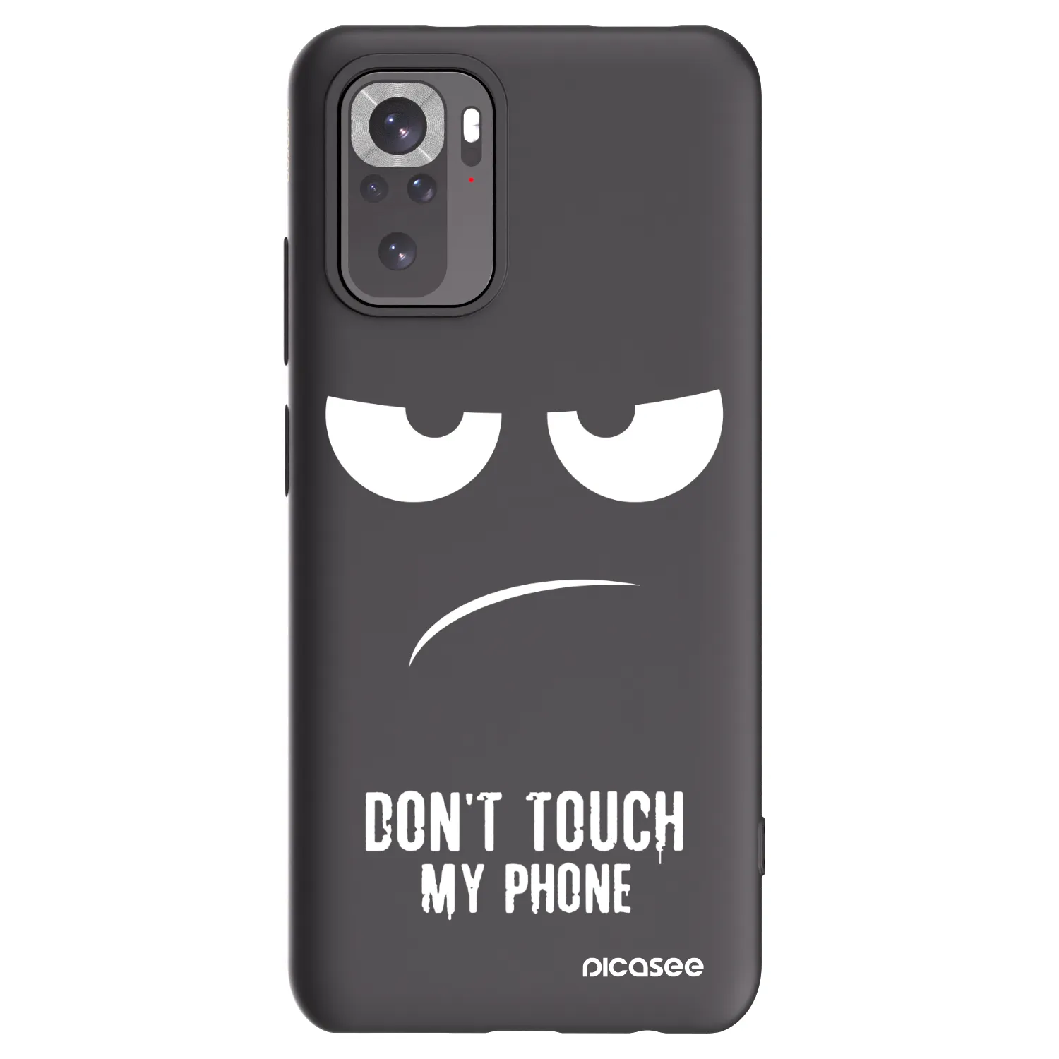 Picasee silikonski črni ovitek za Xiaomi Redmi Note 10S - Don't Touch My Phone