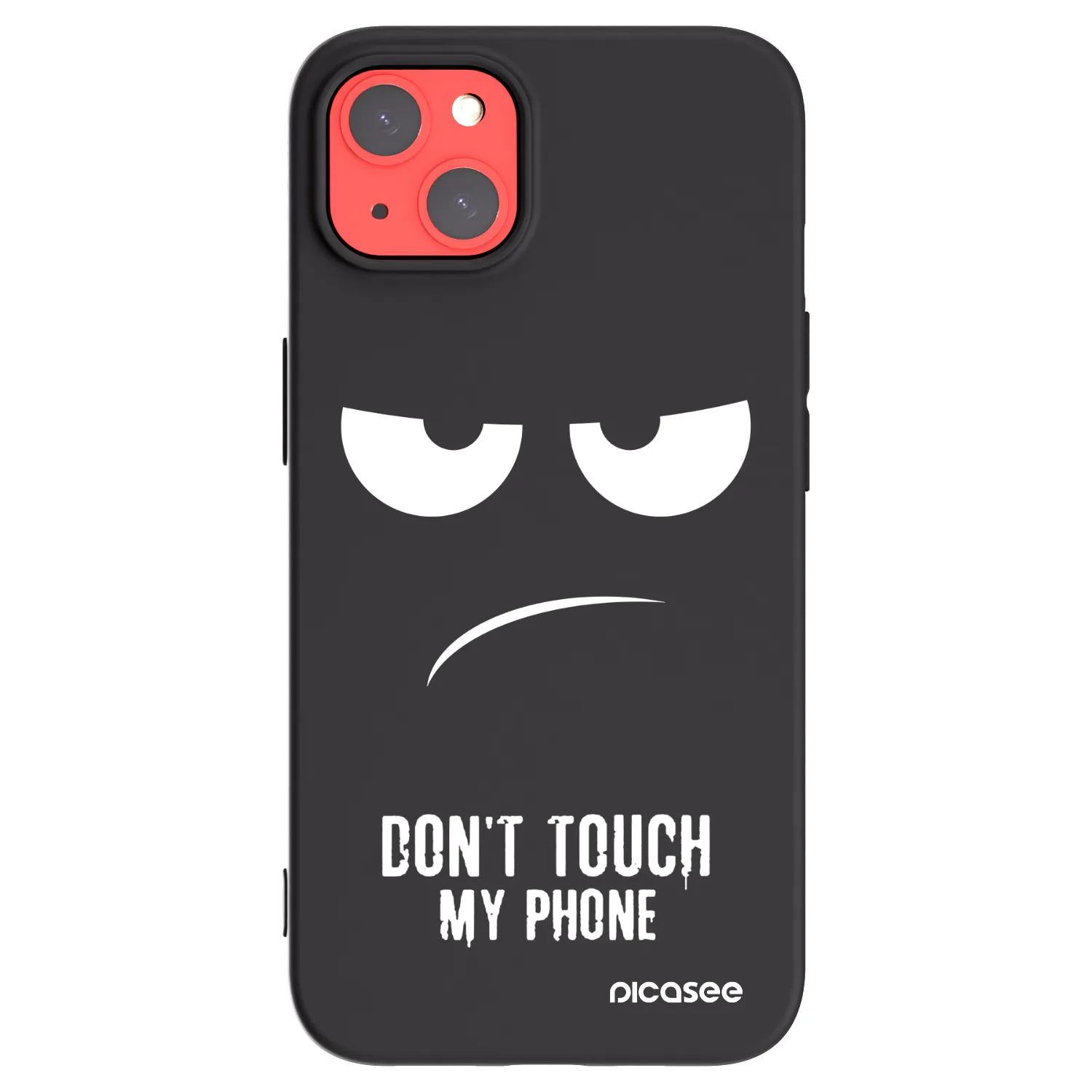 Picasee silikonski črni ovitek za Apple iPhone 13 - Don't Touch My Phone