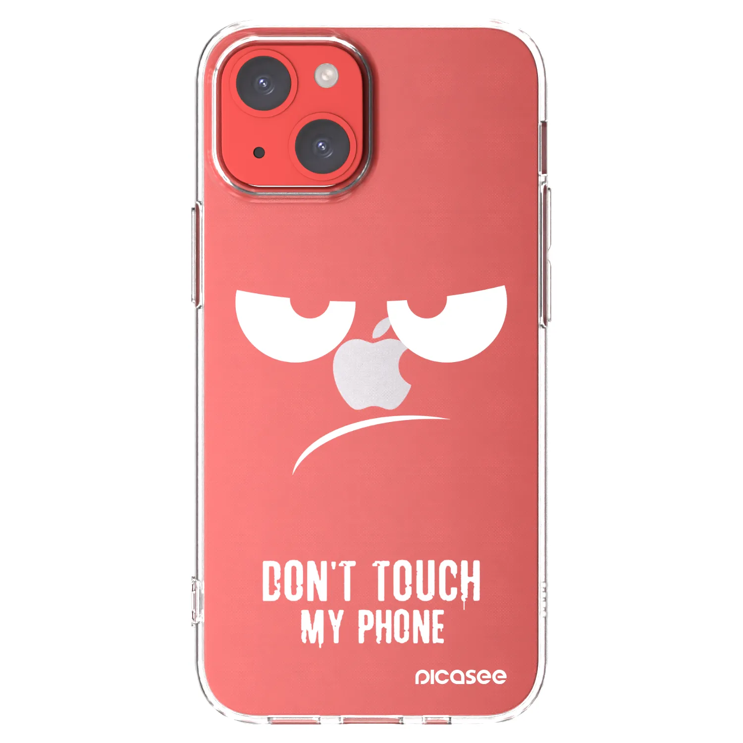 Picasee silikonski prozorni ovitek za Apple iPhone 13 mini - Don't Touch My Phone