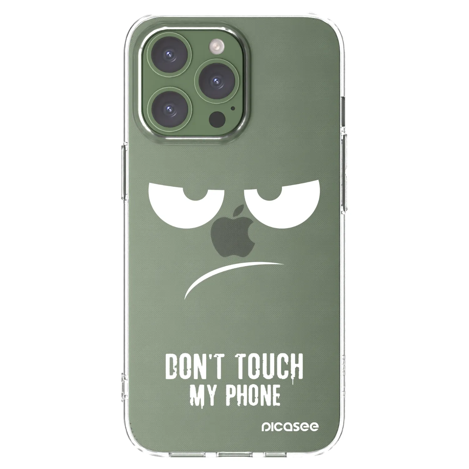 Picasee silikonski prozorni ovitek za Apple iPhone 13 Pro - Don't Touch My Phone