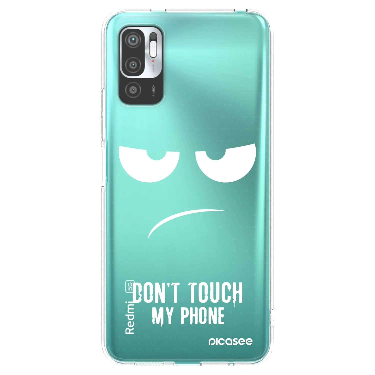 Picasee silikonski prozorni ovitek za Xiaomi Redmi Note 10 5G - Don't Touch My Phone